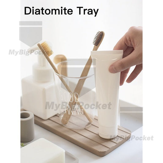 Diatomite Tray Strip Groove -Grey/Brown by SOVO Assorted Size and 1cm thickness