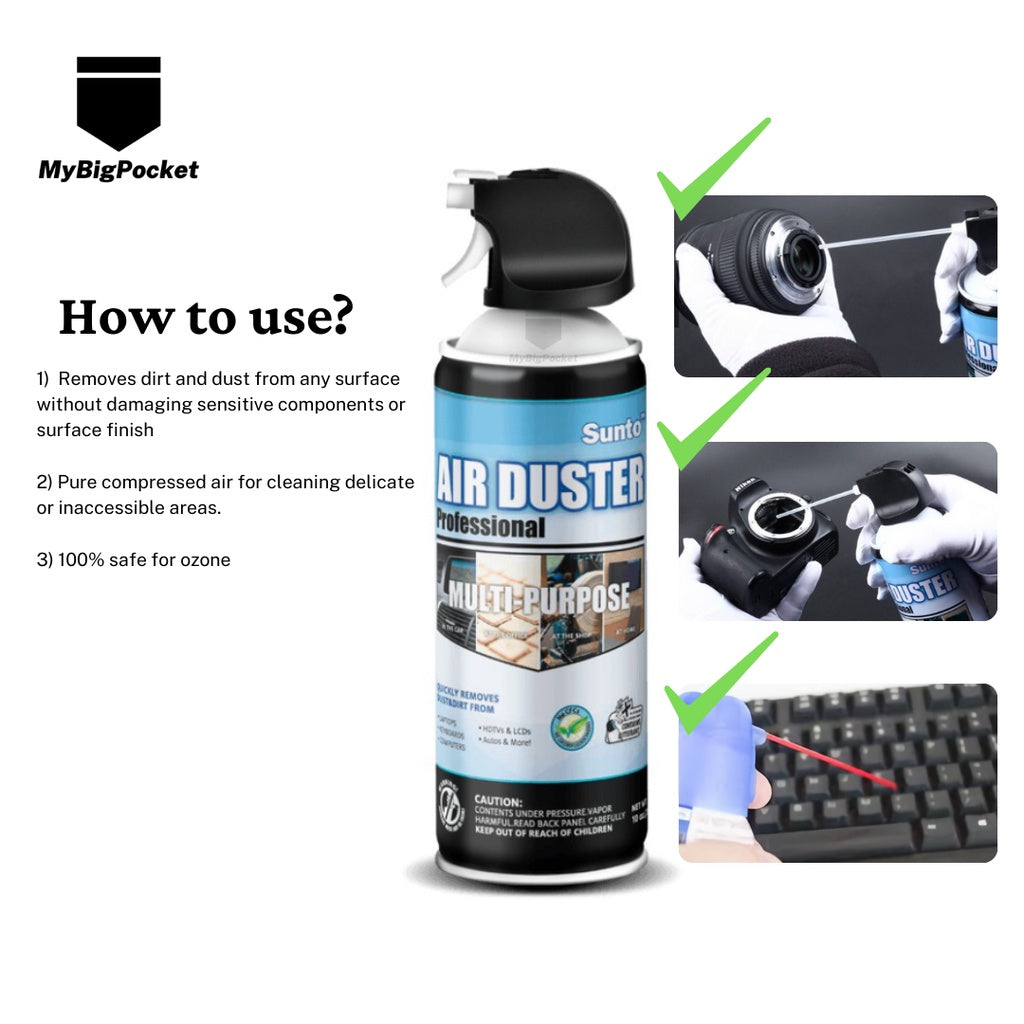Compressed Air Duster, Cleans without Damaging Sensitive Equipment